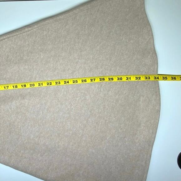 NWT | OGL | Wool-like Flared Midi Skirt | Heather Beige | Medium - Picture 11 of 12